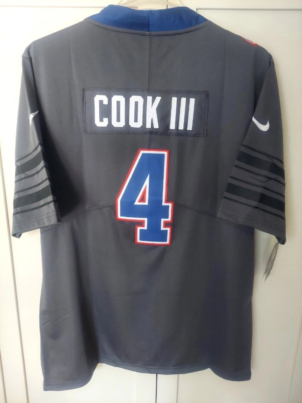 James Cook III Gray Jersey Vapor Stitched